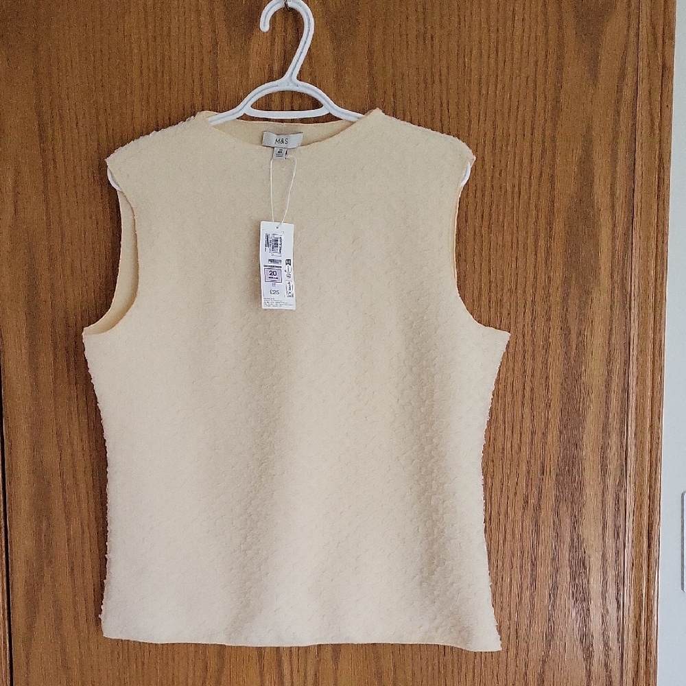 Marks & Spencer Textured Cream Tank Top